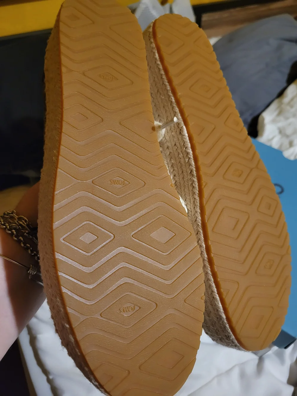 TOMS Women's Leopard Espadrille Platform Sneakers in Brown